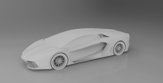 简易版 兰博基尼 Lamborghini Aventador模型外观3D图纸缩略图
